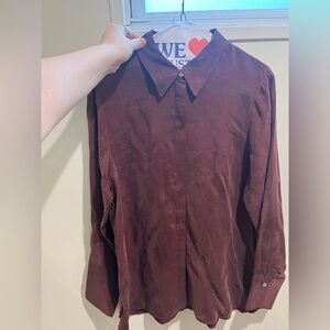 Hatch The Clara Maroon Button-Up Shirt